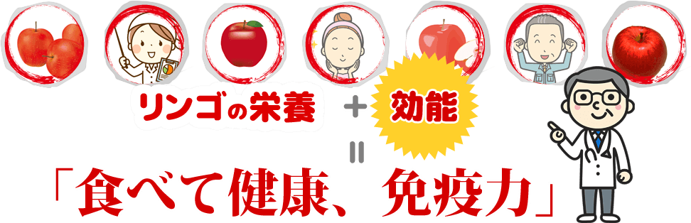 りんごの栄養と効能　＝　食べて健康、免疫